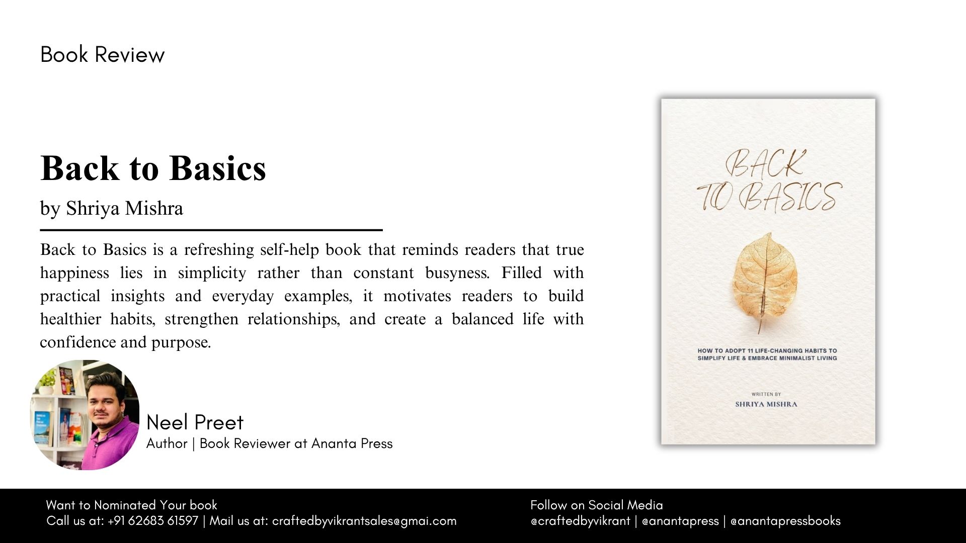 Book Review: Back to Basics. by Shriya Mishra